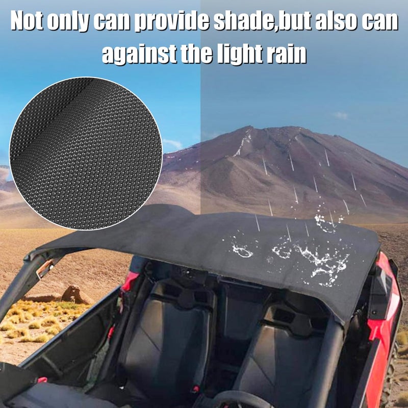 MFC Soft Canvas Roof Top Compatible With For UTV Can-Am Maverick X3 2017-2024 2 Doors Roof Soft Top Sunshade - Image 4